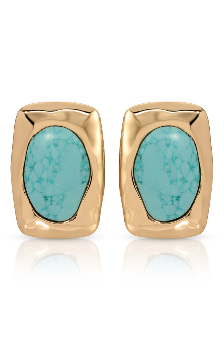 Ettika Hidden Treasures Turquoise Drop Earrings, Alternate, color, Turquoise