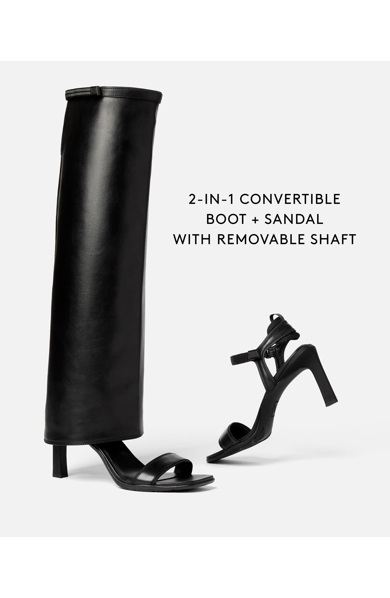 Naturalizer x June Ambrose Nova Shaft Sandal, Alternate, color, Black