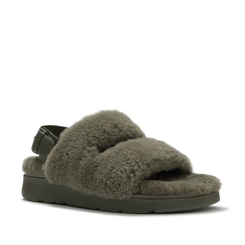 Gen-Ff Shearling Two-Bar Sandals