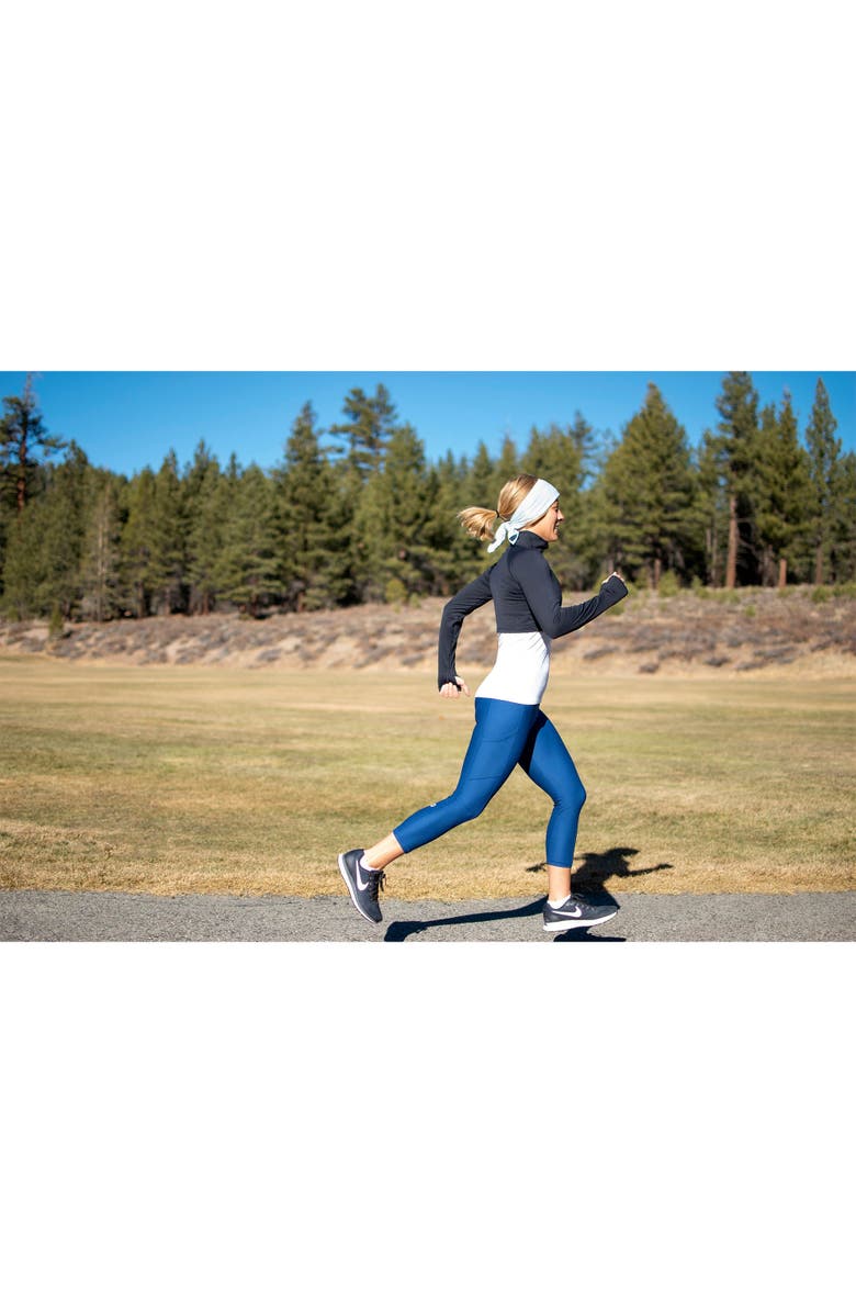 BloqUV Women's Full Zip Crop Top Sun Shirt, Alternate, color, Black