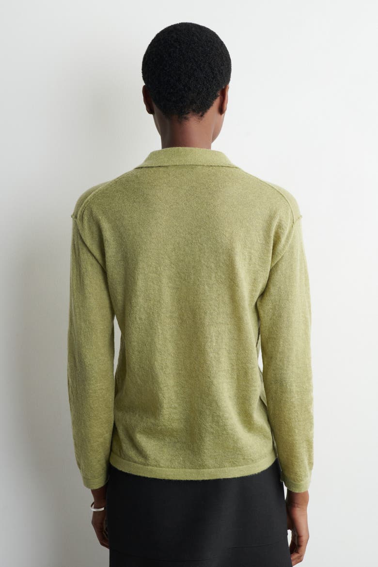 Knitted Mohair-Blend Shirt, Alternate, color, GREEN