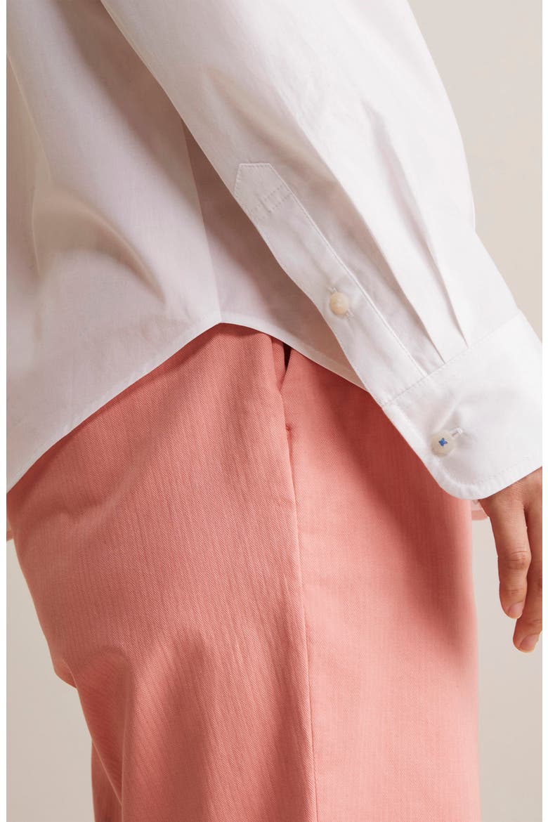 Stretch Cotton Button-Up Shirt, Alternate, color, WHITE CAP