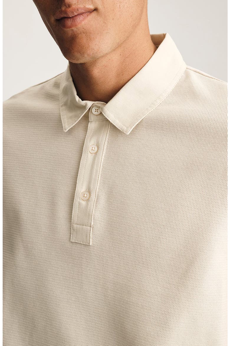 Contrast Collar Long Sleeve Polo, Alternate, color, PEYOTE
