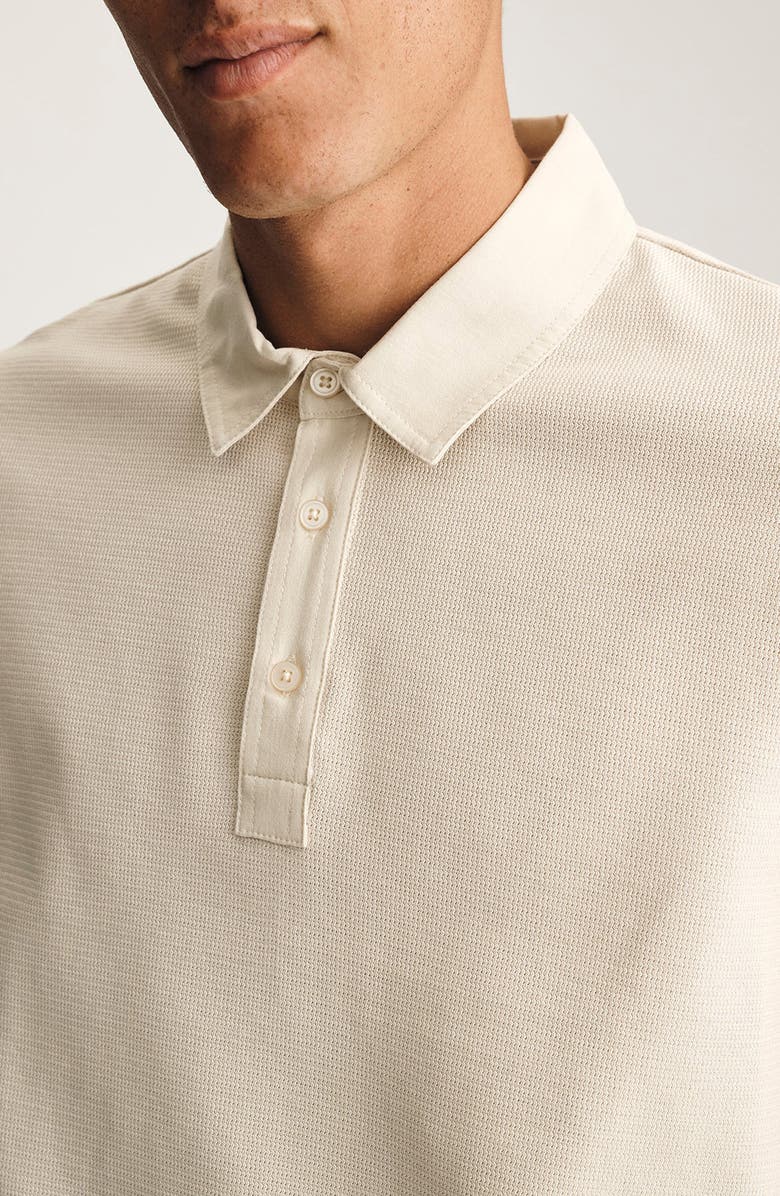 Mavi Jeans <p>Contrast Collar Long Sleeve Polo</p>, Alternate, color, Peyote