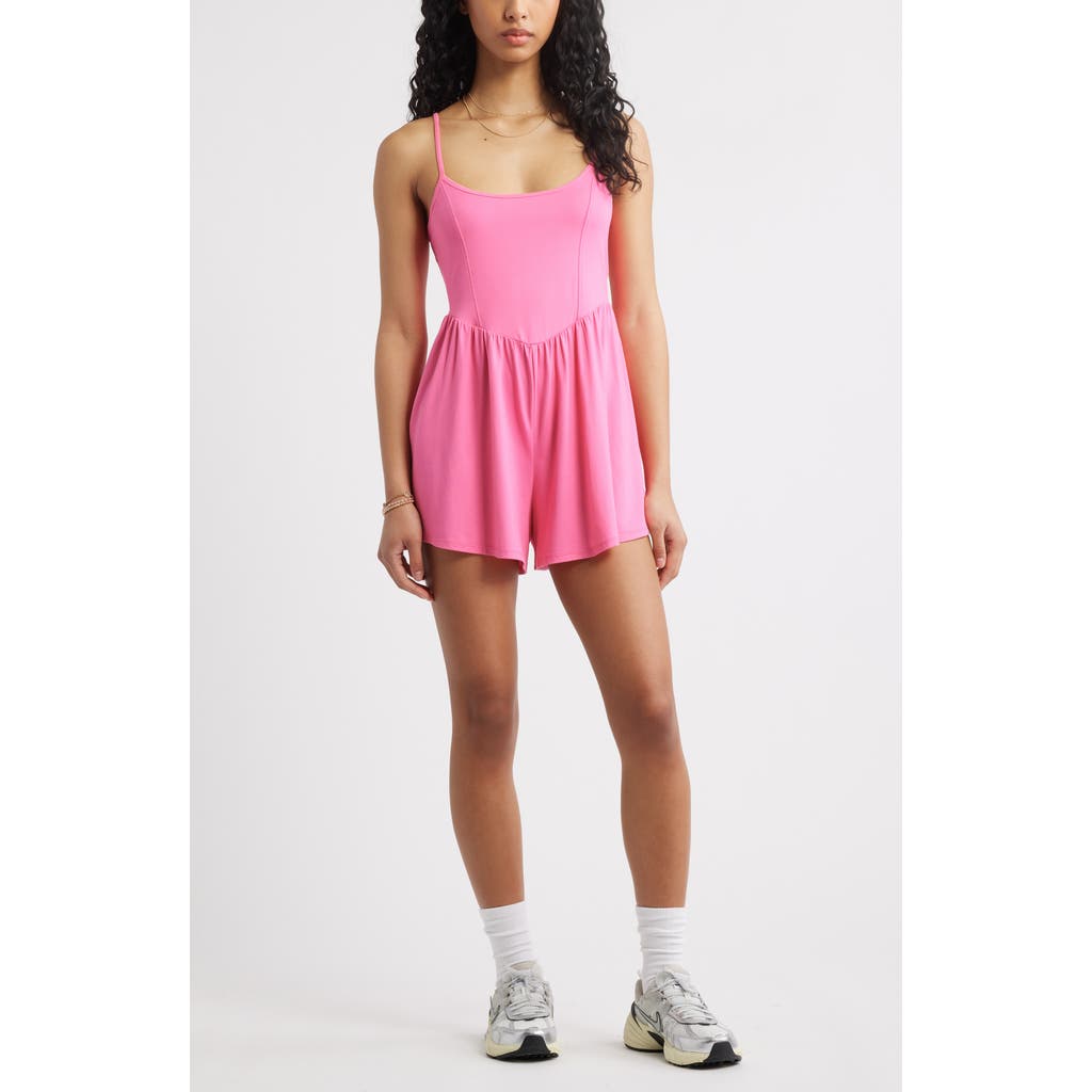 Bp. Flutter Romper In Pink Butterfly