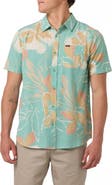 O'Neill UPF Slub Standard Short Sleeve Performance Button-Up Shirt