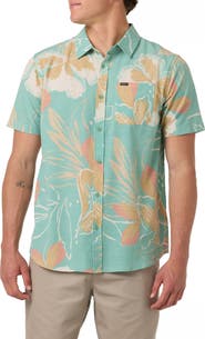 O'Neill UPF Slub Standard Short Sleeve Performance Button-Up Shirt