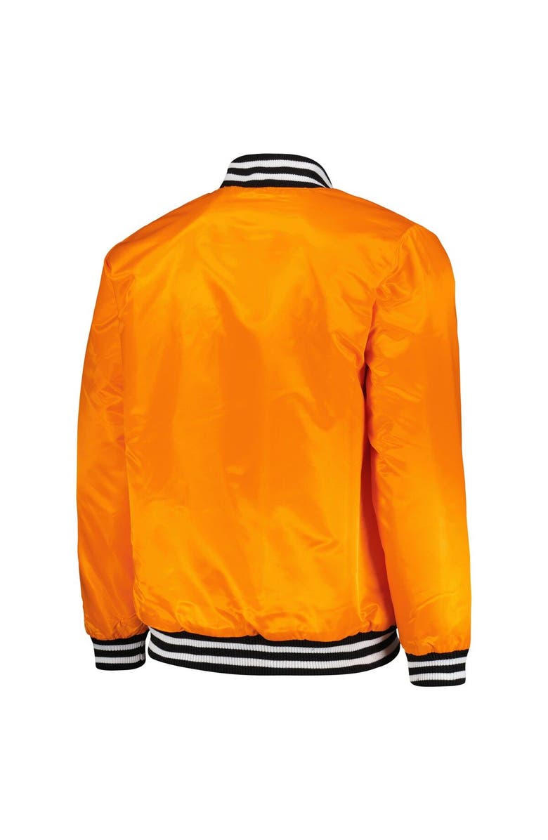 STARTER Men's Starter Orange San Francisco Giants Cross Bronx Fashion Satin Full-Snap Varsity Jacket, Alternate, color, Orange