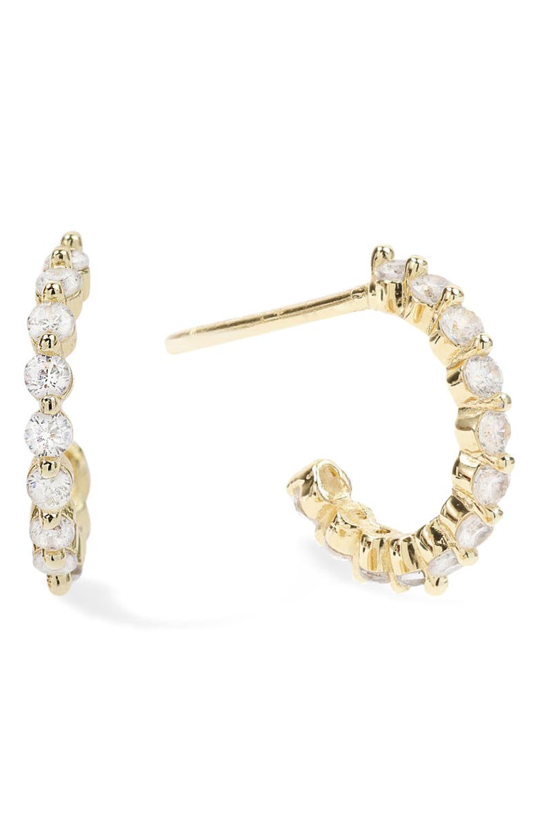 Melinda Maria Baby She's An Icon Huggie Hoop Earrings, Main, color,