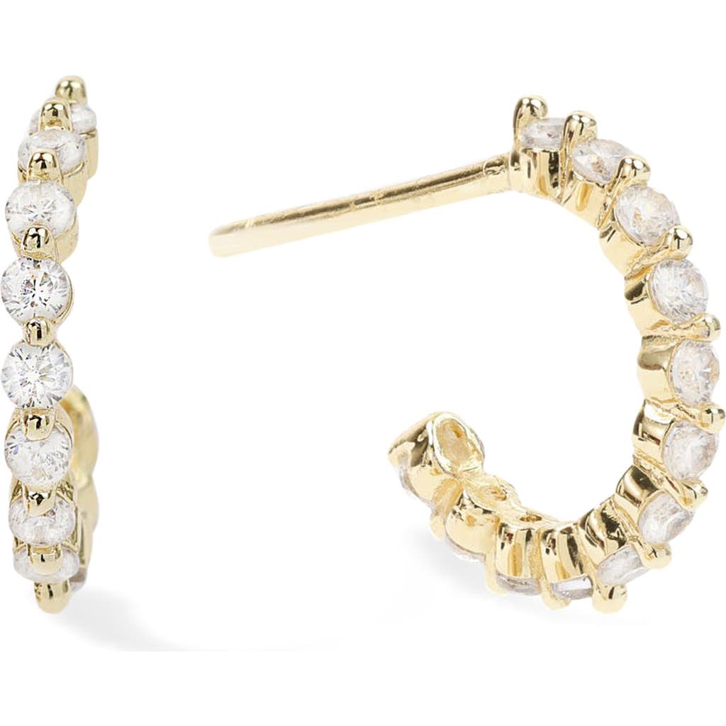 Melinda Maria Baby She's An Icon Huggie Hoop Earrings In Goldhite