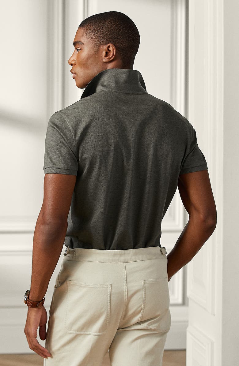 Ralph Lauren Purple Label Polo Bear Appliqué Piqué Polo, Alternate, color, 