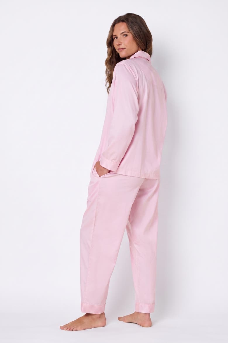 Classic Solid Pima Cotton Pajama Set, Alternate, color, Pink