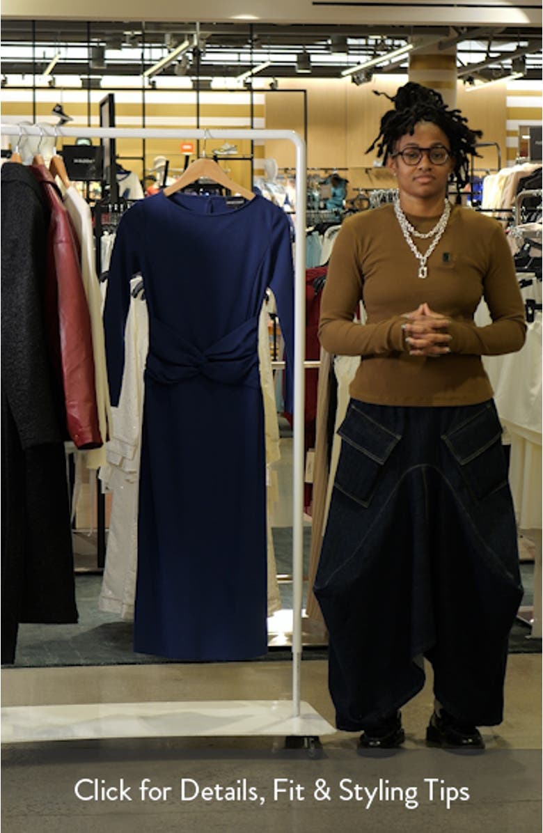 Punto Milano Gathered Waist Long Sleeve Maxi Dress, sales video thumbnail