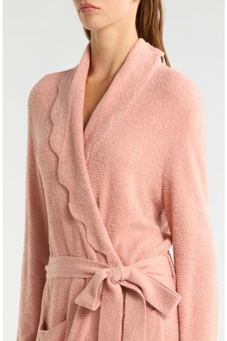 CozyChic® Scalloped Robe, Alternate, color, DUSTY CORAL
