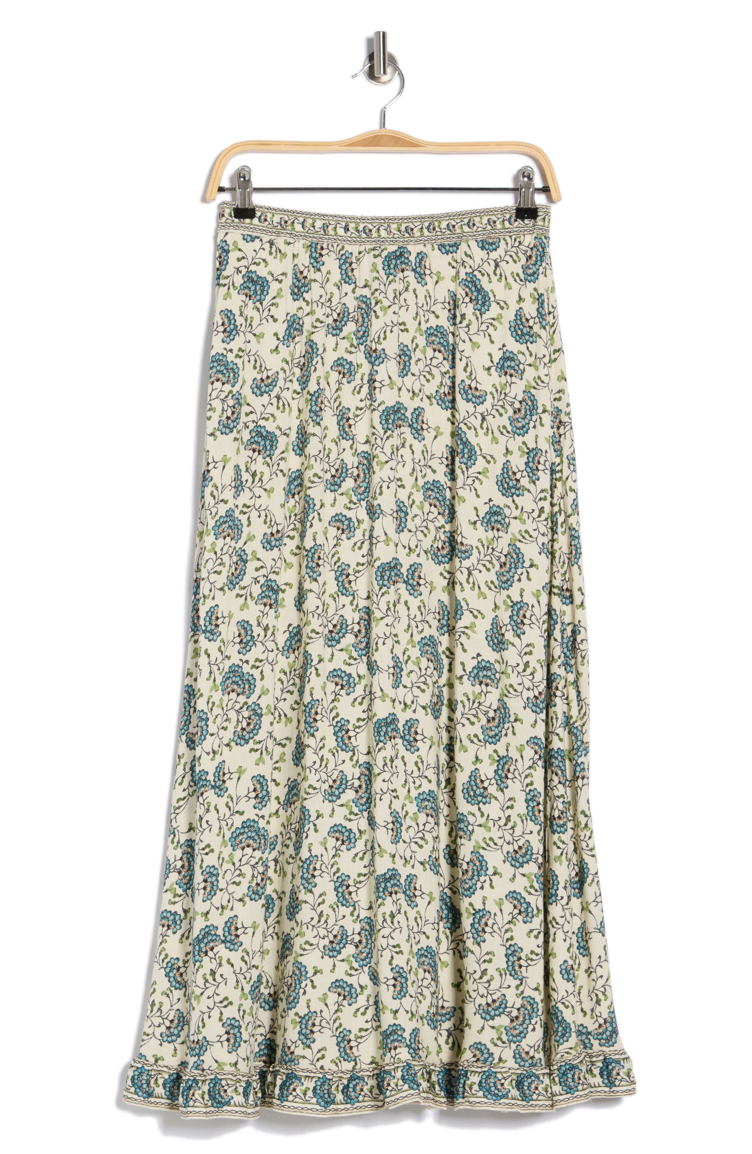 MAX STUDIO Floral Pull-On Maxi Skirt