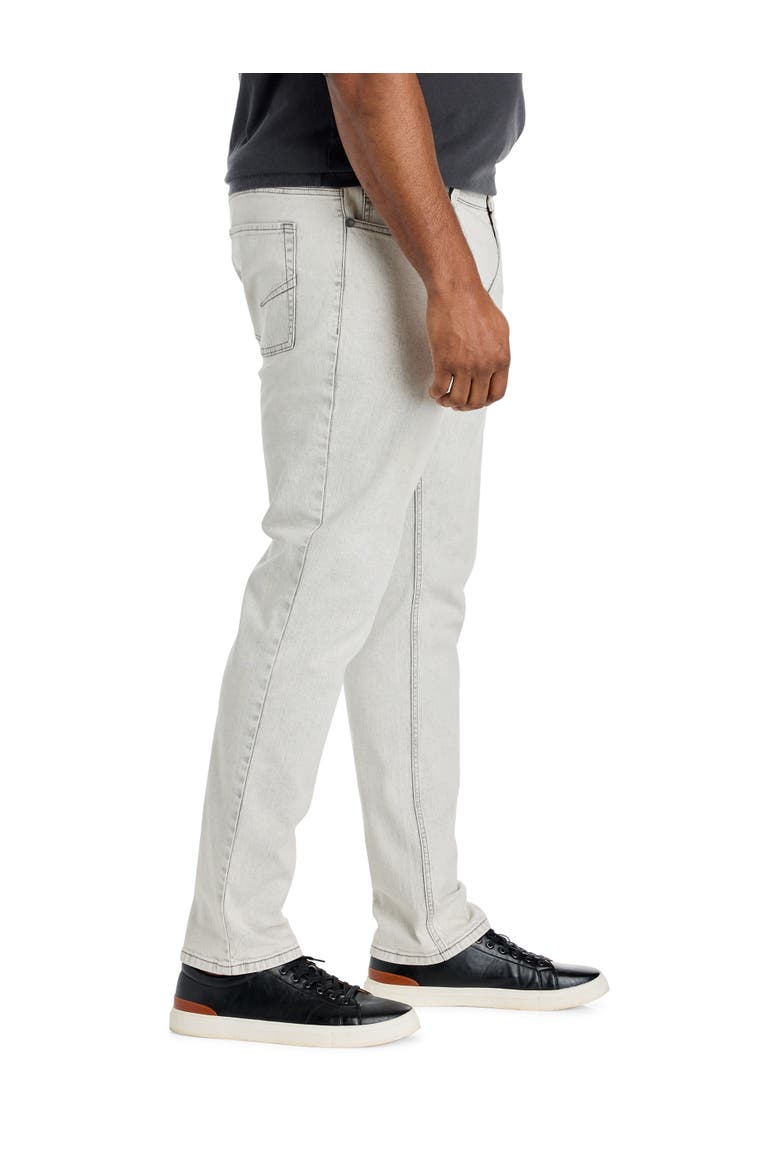 Big & Tall Acid Washed Tapered-Fit Jeans, Alternate, color, TINTED GREY
