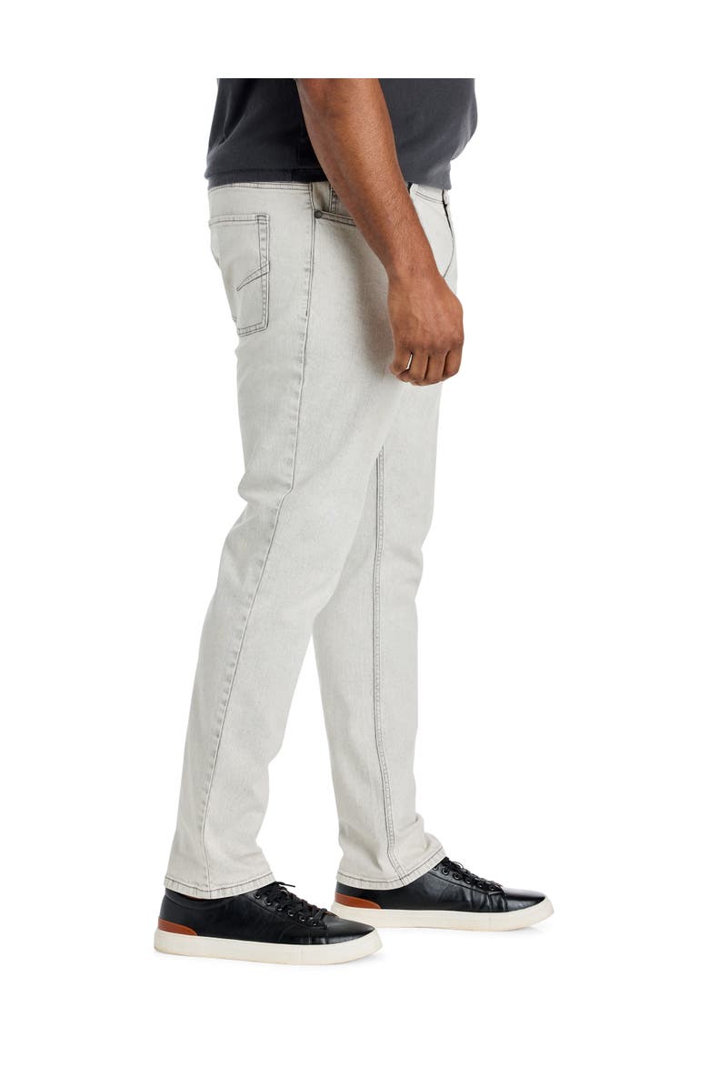 True Nation by DXL Big & Tall Acid Washed Tapered-Fit Jeans, Alternate, color, Tinted Grey