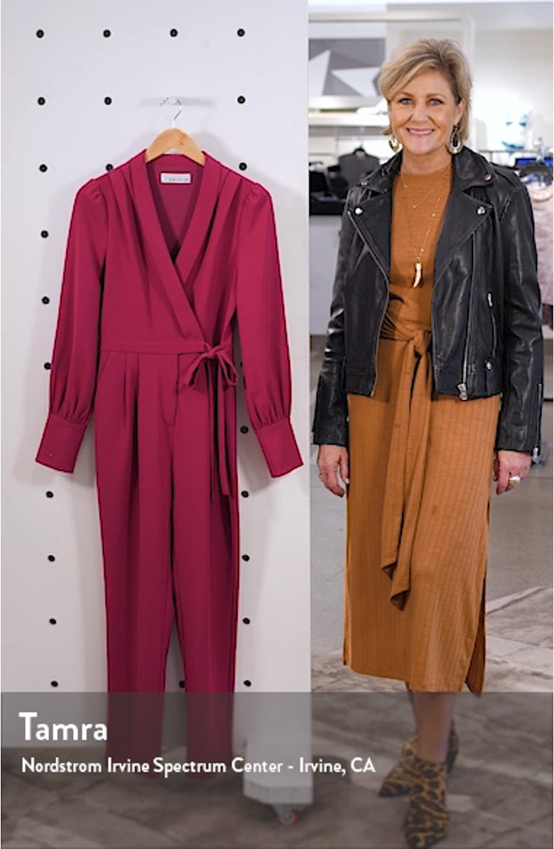 Carmela Long Sleeve Wrap Jumpsuit, sales video thumbnail