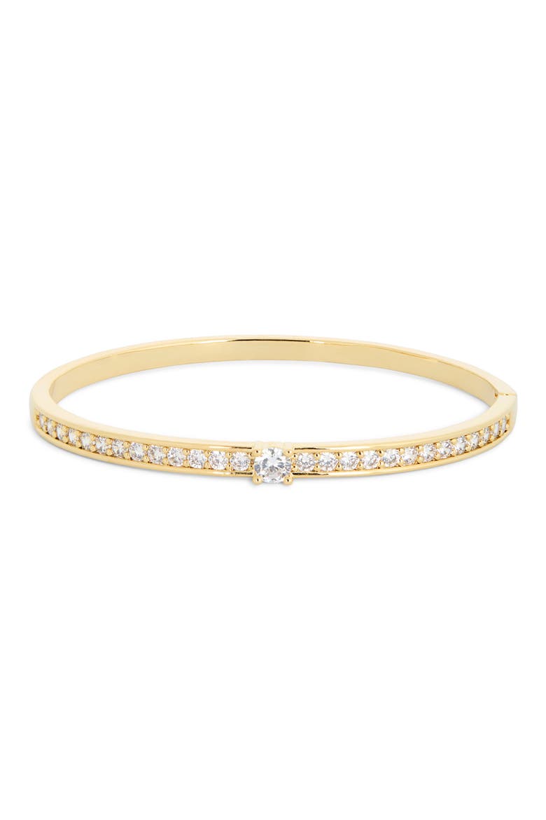 Amanda CZ Hinge Bangle Bracelet, Main, color, GOLD