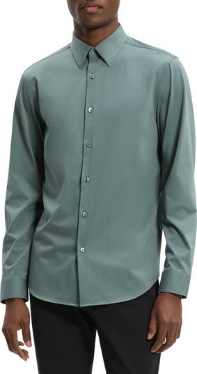 Theory Sylvain ND Structure Knit Button-Up Shirt | Nordstrom