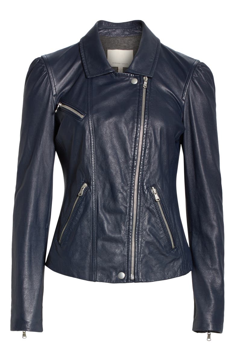 Rebecca Taylor Leather Biker Jacket, Alternate, color, 