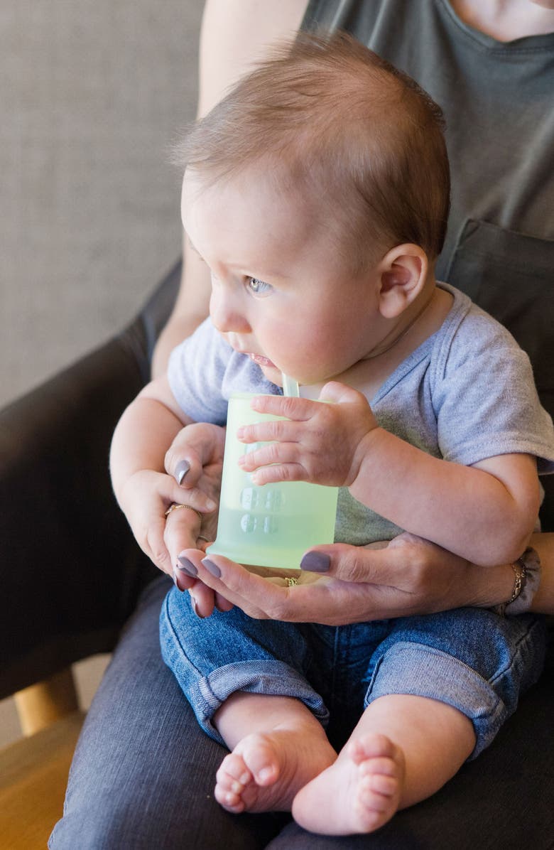 Olababy 4-Pack Easy Sipping Straw Cups, Alternate, color, Kiwi/ Lemon