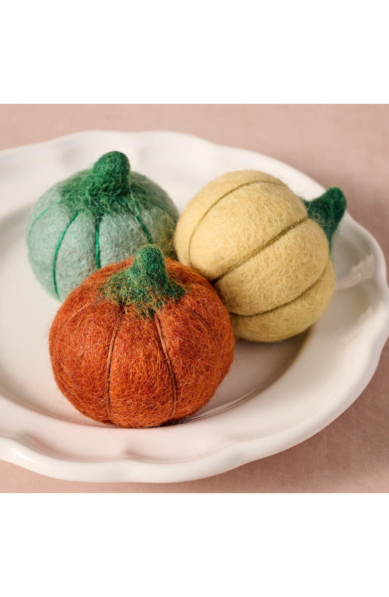 Ten Thousand Villages Sapha Pumpkin Shaped Felted Soaps, Main, color, Multi