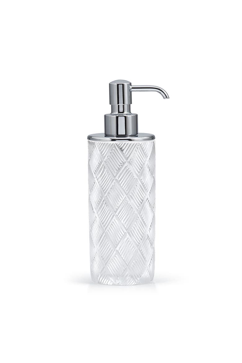 Basketweave Pump Dispenser, Main, color, CLEAR
