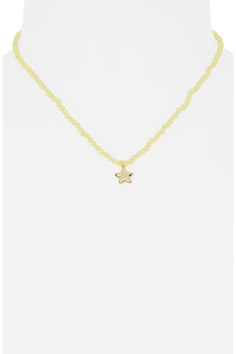 Star Pendant Beaded Necklace, Alternate, color, GOLD