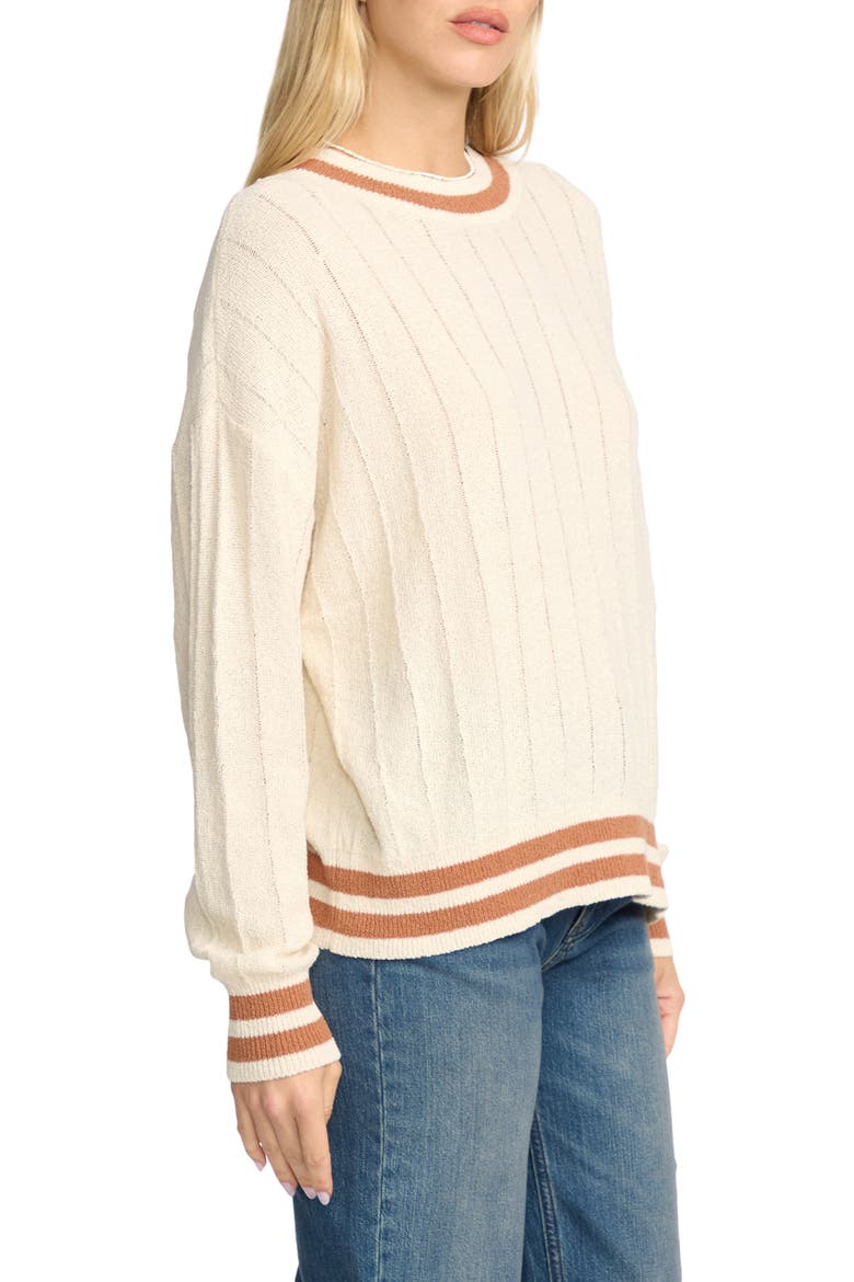 Classic Days Oversize Cotton Blend Sweater, Alternate, color, WHITECAP