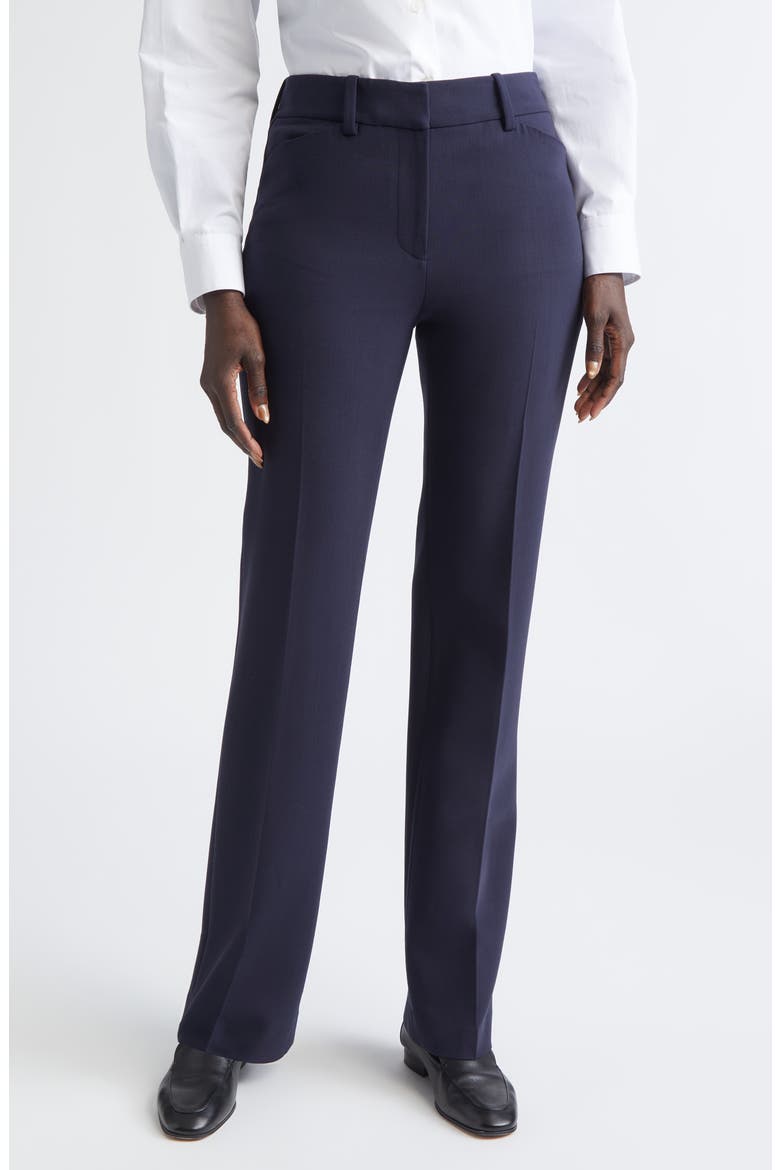 Reade Stretch Wool Straight Leg Pants, Main, color, INK