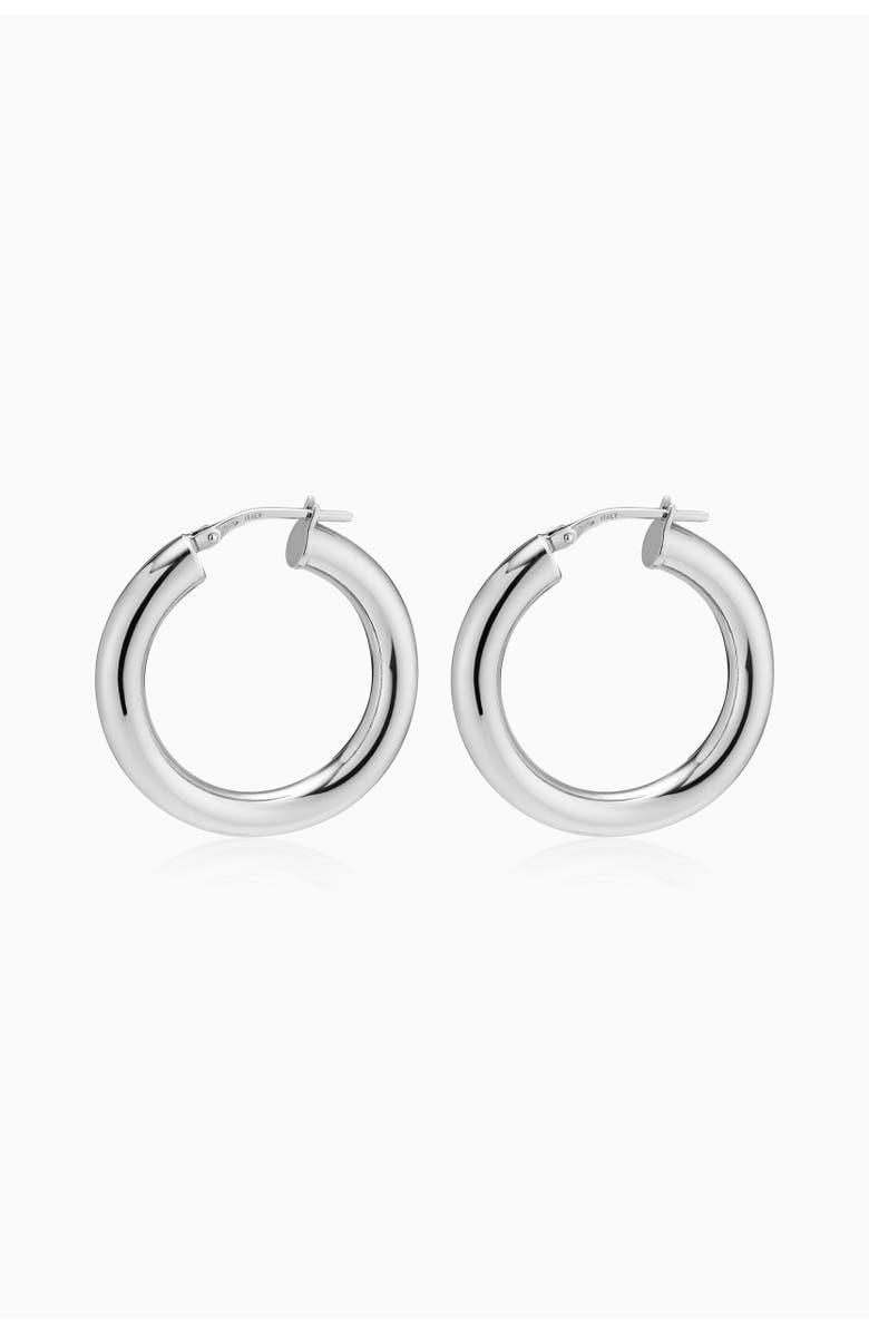 Oradina Everyday Bold Hoops in Sterling Silver, Alternate, color, Silver
