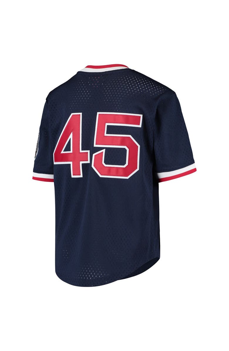 Mitchell & Ness Youth Mitchell & Ness Pedro Martinez Navy Boston Red Sox Cooperstown Collection Mesh Batting Practice Jersey, Alternate, color, 