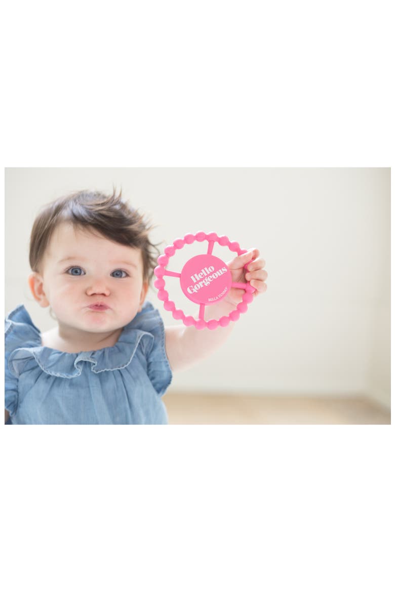Hello Gorgeous Teether, Alternate, color, PINK