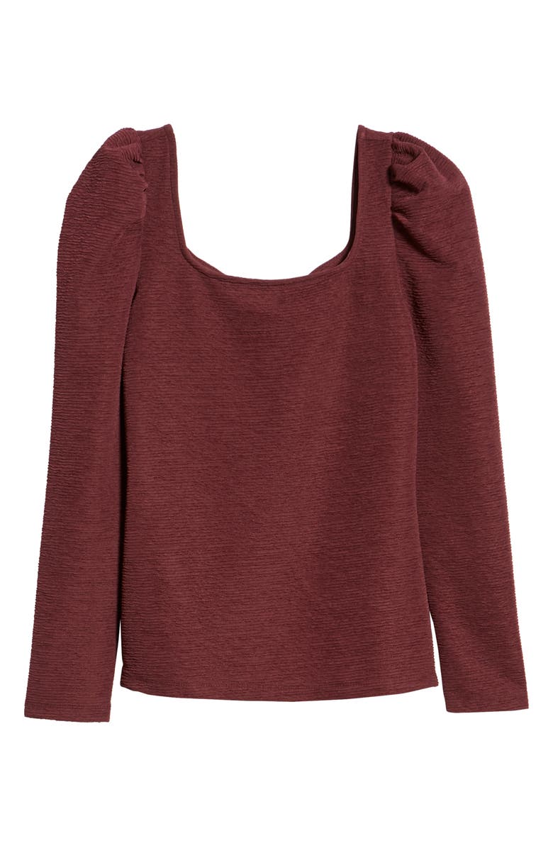 VERO MODA Alpha Puff Sleeve Square Neck Top, Alternate, color, Port Royale