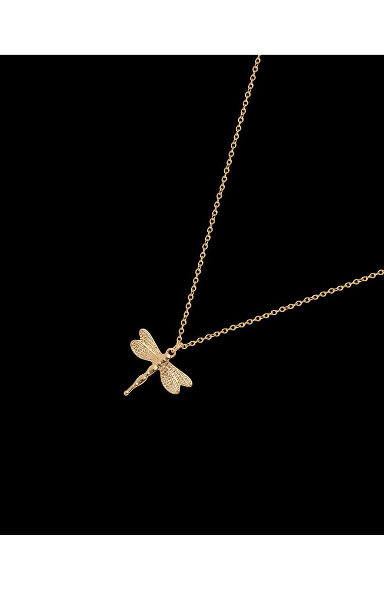 Fable England Dragonfly Crystal Necklace, Alternate, color, Blue & Gold