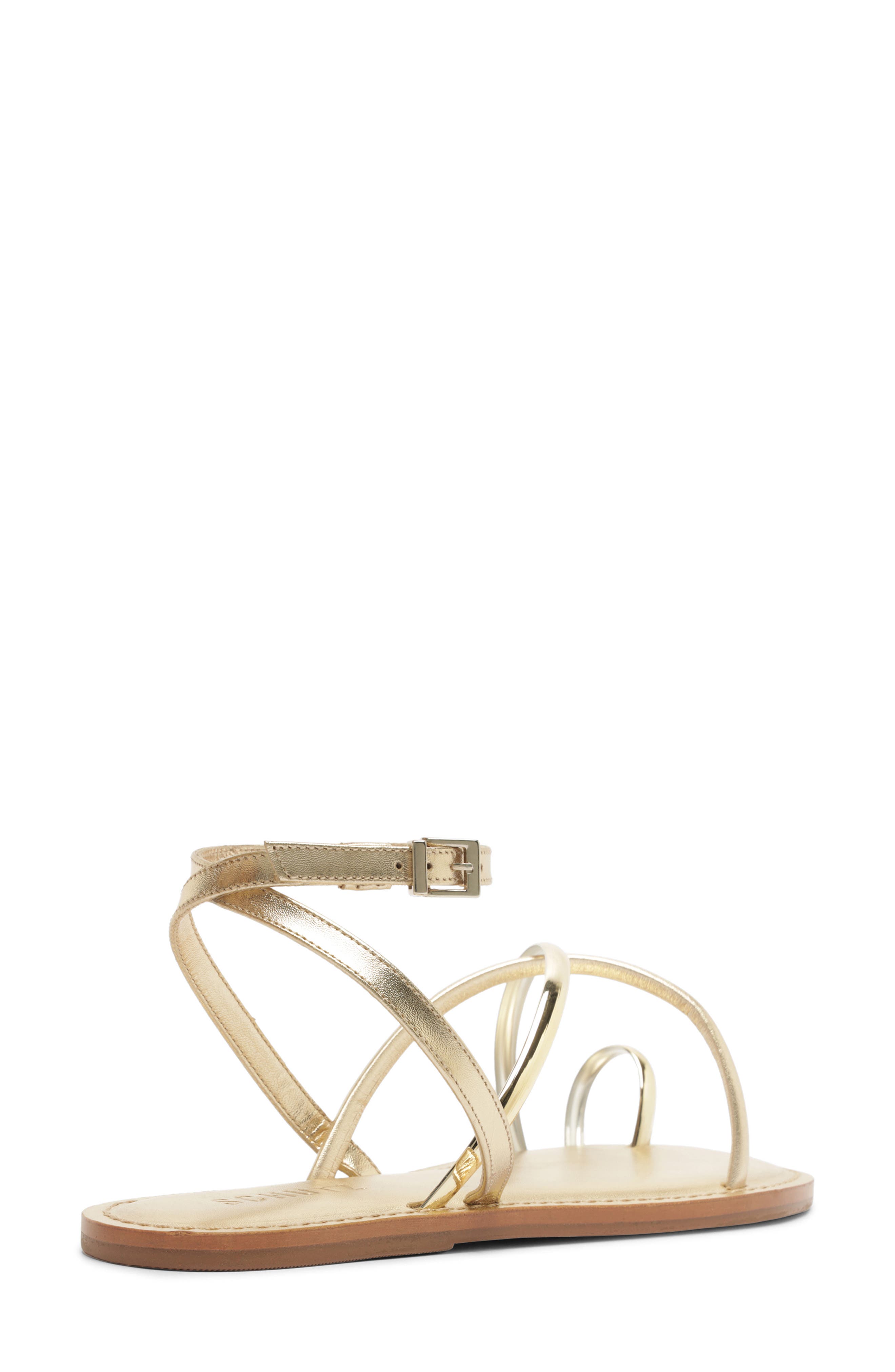 Valeria Toe Loop Ankle Strap Sandal, Alternate, color, OURO/ PLATINA