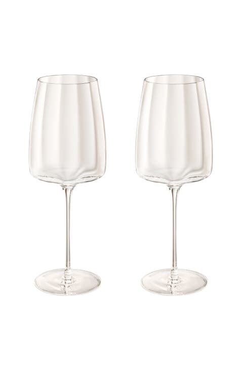 Poznan Glass Red Wine Glass 22 oz Transparent Set of 2