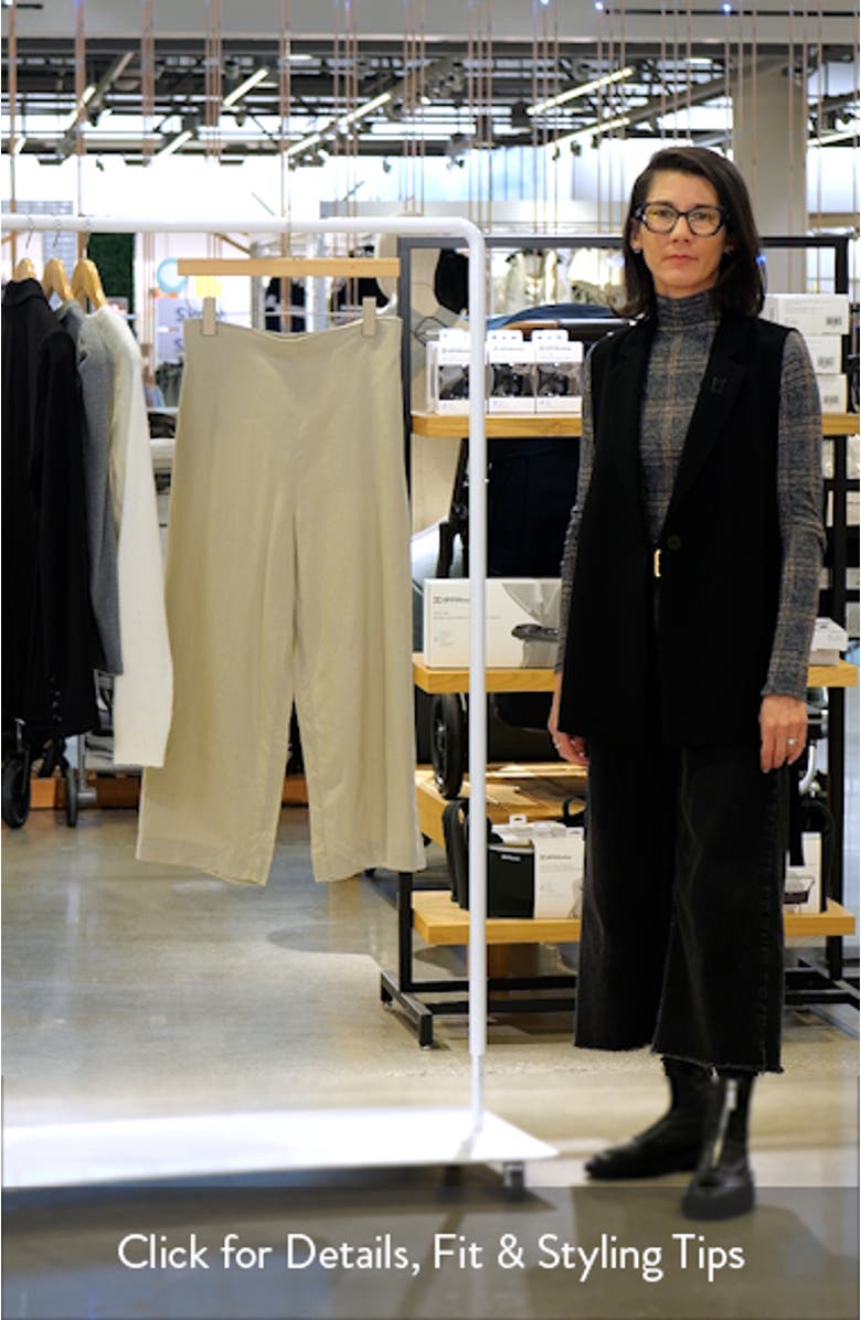 Linen Blend Crop Wide Leg Pants, sales video thumbnail