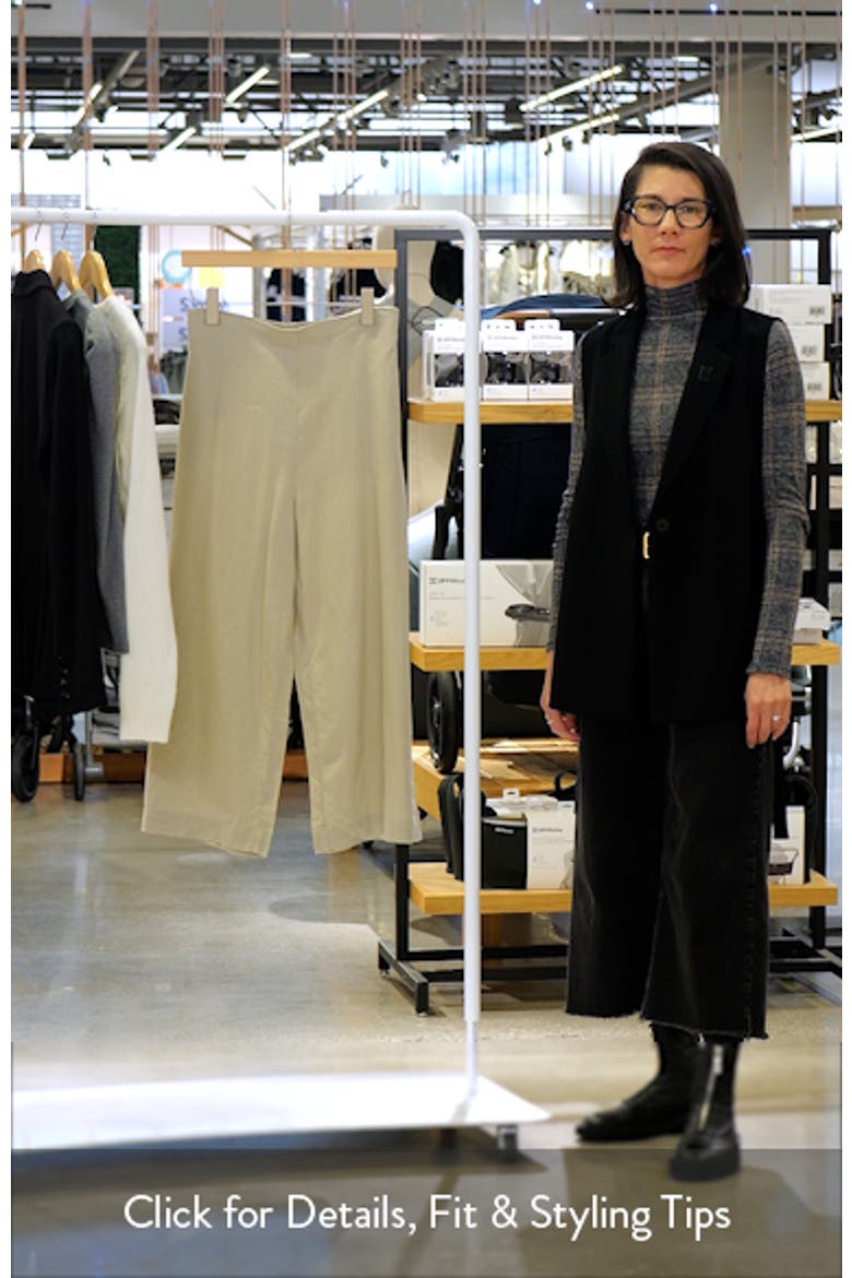 Linen Blend Crop Wide Leg Pants video