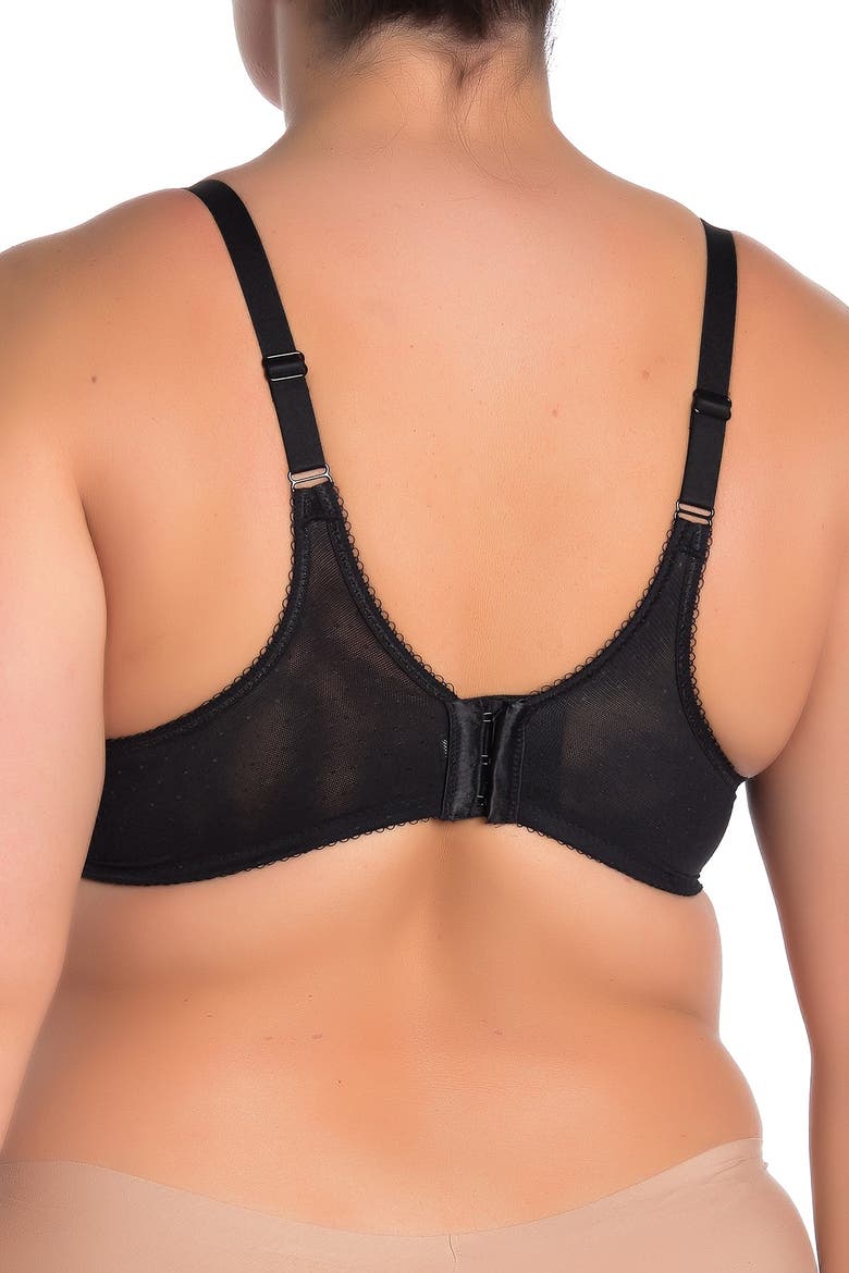 Retro Chic Underwire Contour Bra, Alternate, color, BLACK