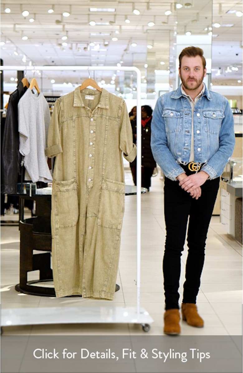 Margarita Long Sleeve Denim Jumpsuit, sales video thumbnail