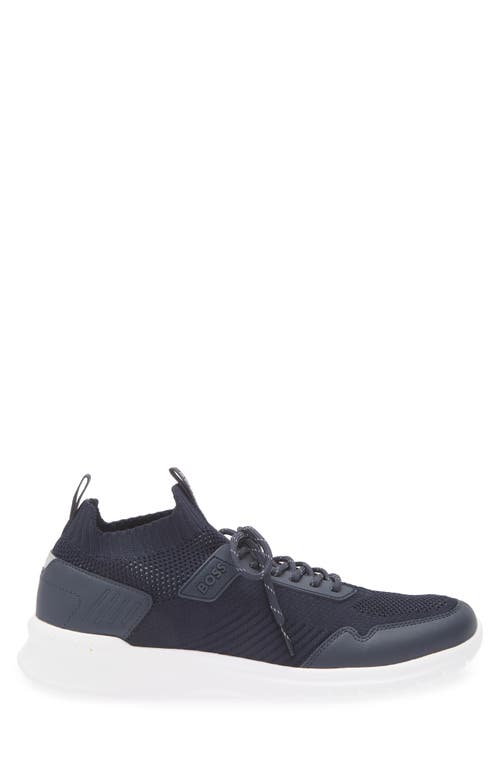 Hugo Boss Boss Extreme Knit Sneaker In Blue