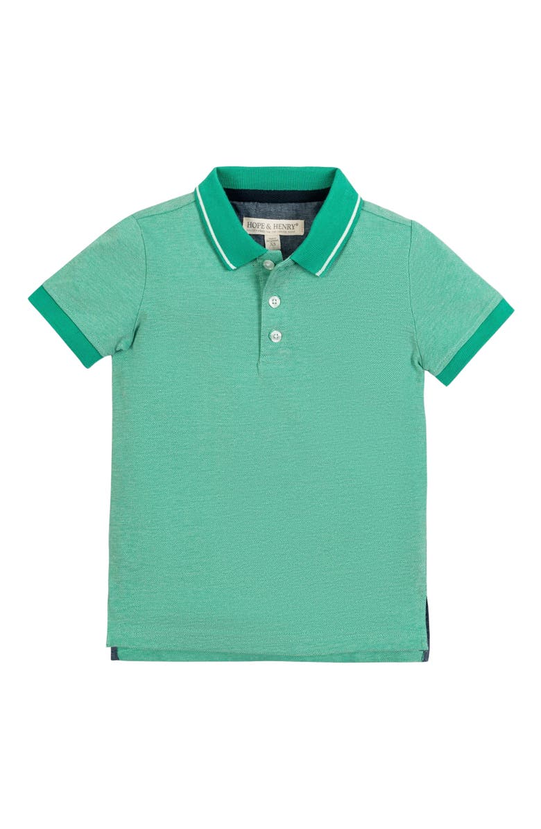 Hope & Henry Boys' Organic Pique Polo, Kids, Alternate, color, 