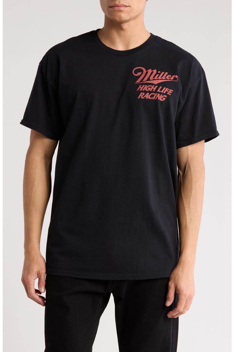 Miller High Life Graphic T-Shirt, Main, color, BLACK