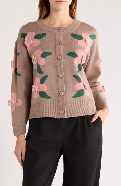 3D Peony Cardigan