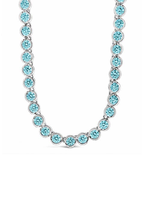 Helene Bezel Cubic Zirconia Tennis Necklace