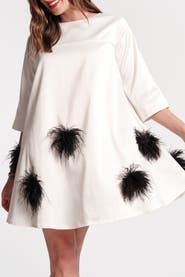 Frances Valentine Edie Mini Dress Feather Pouf