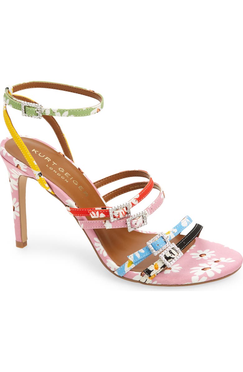 Kurt Geiger London Pierra Floral Ankle Strap Sandal, Main, color,