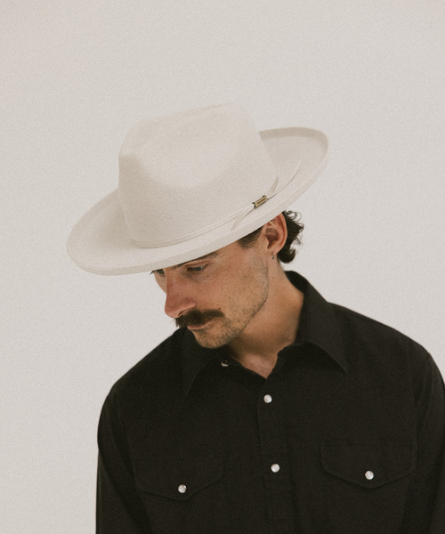 Two Roads Hat Co. Clarksdale Teardrop Crown Fedora In Ivory